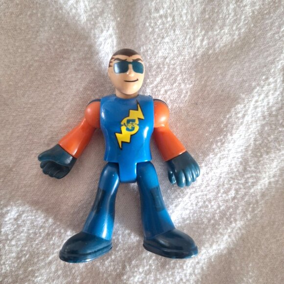 Imaginext Sky Racers 3 Figures 2 Orange & Blue 1 Red - Picture 7 of 15